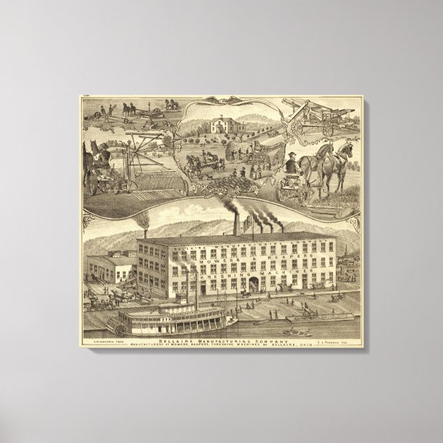 Bellaire Manufacturing Company Bellaire, Ohio Leinwanddruck (Vorderseite)