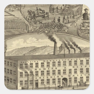 Bellaire Manufacturing Company Bellaire, Ohio Quadratischer Aufkleber