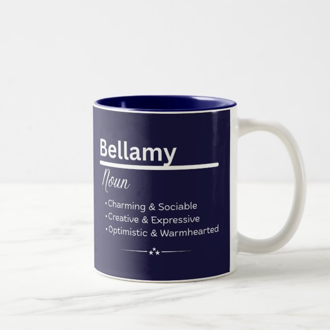 Bellamy Personalized Name Coffee Mug Zweifarbige Tasse (Rechts)