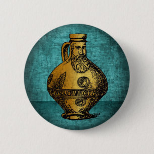 Bellarmine-Hexe-Flasche Button