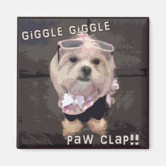 Bellas Giggle Giggle Paw Clap Magnet