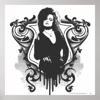 Bellatrix Lestrange dunkler Kunst-Entwurf Poster