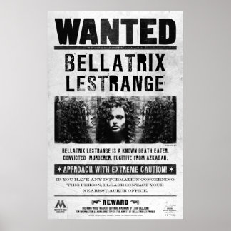Bellatrix Lestrange wollte Plakat