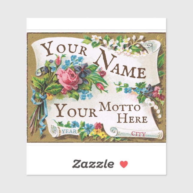 Belle Epoch French Parfüm Blank Frame Aufkleber (Blatt)