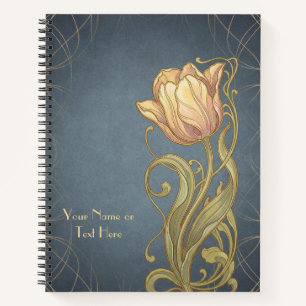 Belle Époque Botanicals: Art Nouveau Rosa Tulpe Notizbuch