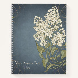 Belle Époque Botanicals: Art Nouveau Weißer Fliede Notizbuch