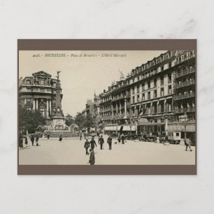 Belle Epoque Brüssel Place De Brouckere Postkarte