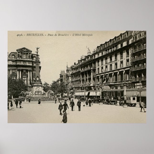 Belle Epoque Brussels Place De Brouckere Poster (Vorne)