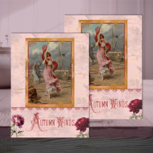 Belle-Époque-Frau in rosa Dekorative Servietten