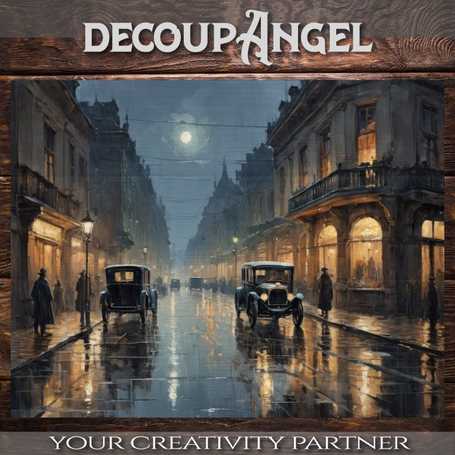 Belle Époque Street Lights - Decoupage - Seidenpapier (Von Creator hochgeladen)