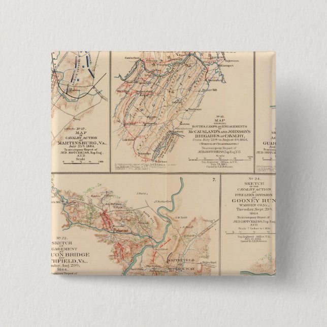 Belle Grove Schlacht Button (Vorderseite)