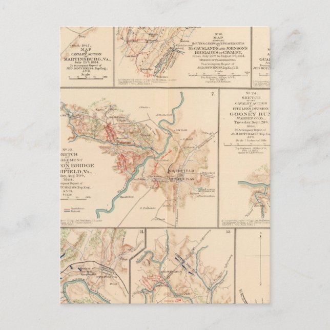 Belle Grove Schlacht Postkarte (Vorderseite)