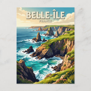 Belle-Île-en-Mer Côte Sauvage Frankreich Postkarte