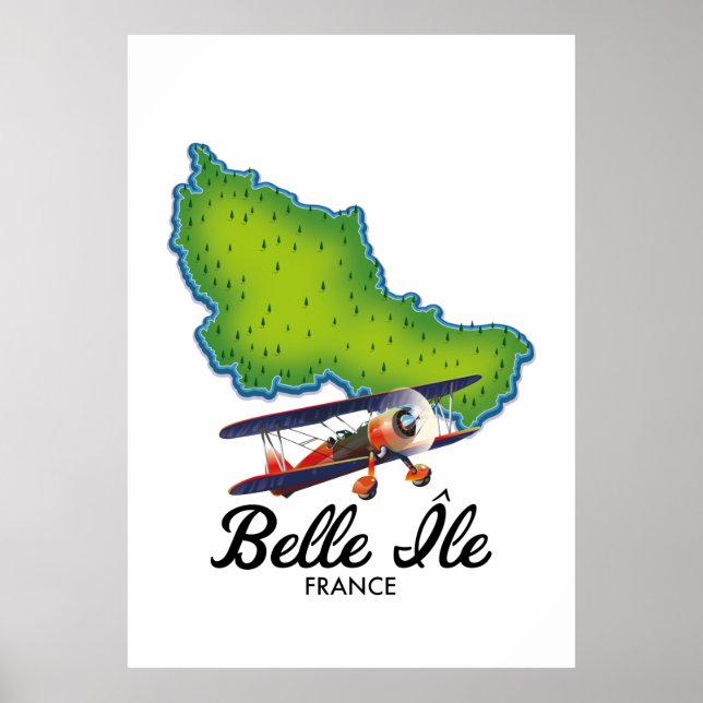 Belle Île French Reiseposter Poster (Vorne)