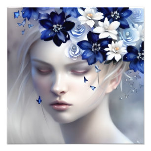 Belle in Blue Fotodruck