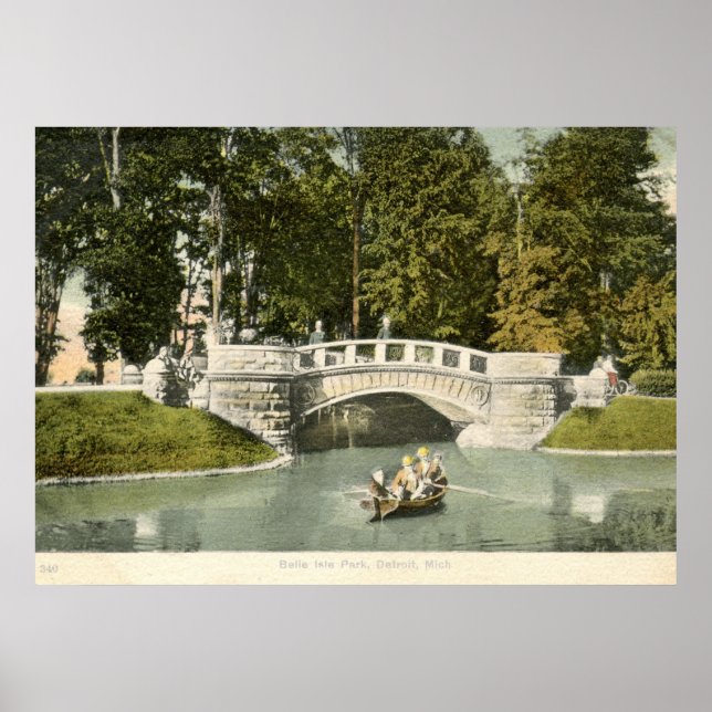 Belle Isle Park, Detroit 1910 Vintag Poster (Vorne)
