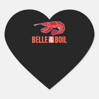 Belle of Boil Lobster Cajun Crawfish Lover Geschen Herz-Aufkleber