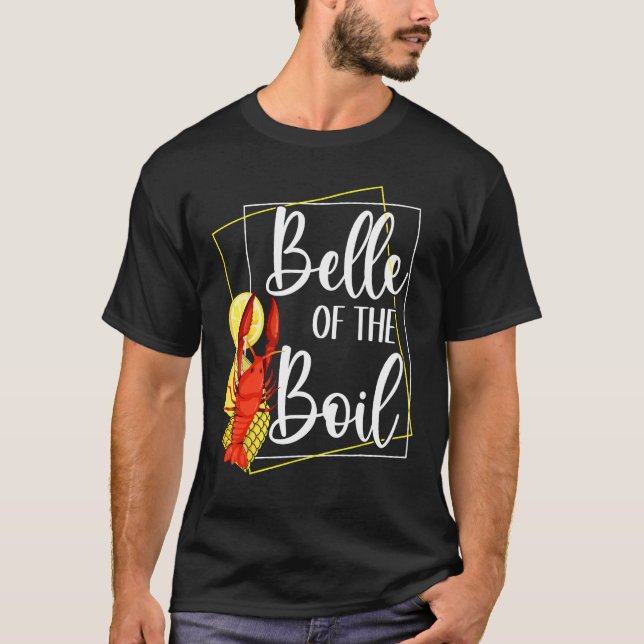Belle of the Boil Seafood Crawfish Boil Lover Frog T-Shirt (Vorderseite)
