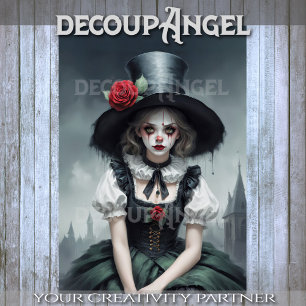 Belle of the Masquerade Decoupage Seidenpapier