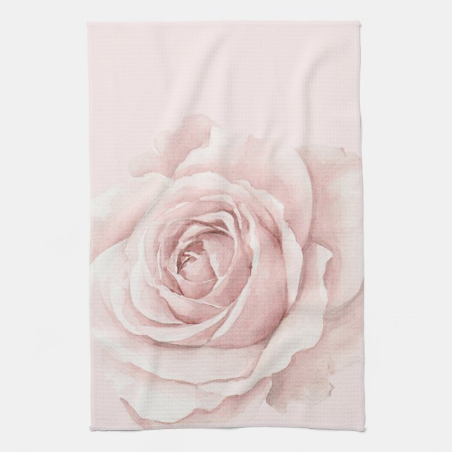 Belle Rose Schöne rosa Blume Geschirrtuch (Vertikal)
