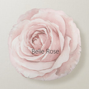 Belle Rose Schöne rosa Blume Rundes Kissen