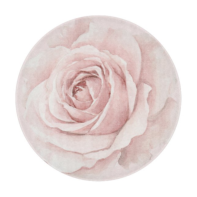 Belle Rose Schöne rosa Blume Schneidebrett (Vorderseite)