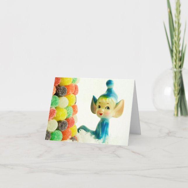 Belle the Pixie Elf Feiertagskarte (Vorderseite)