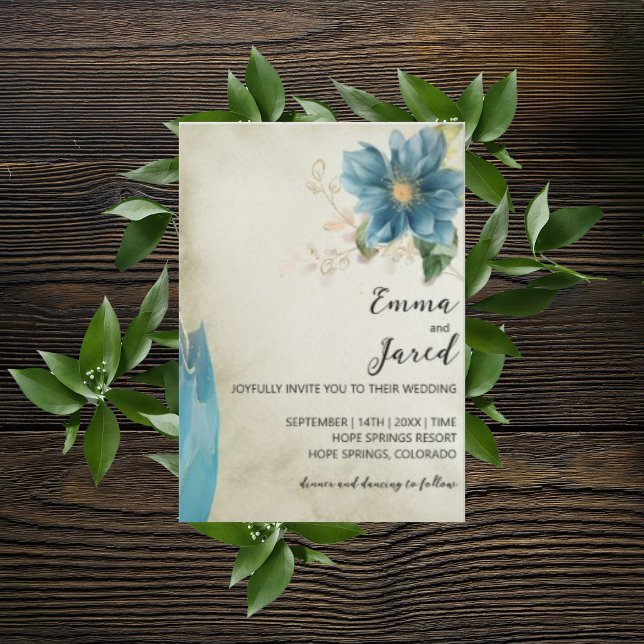 Belle Watercolor Hochzeit Einladung (Von Creator hochgeladen)