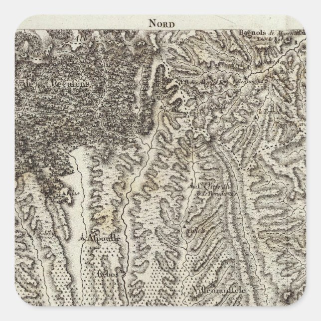 Bellegarde Quadratischer Aufkleber (Vorderseite)