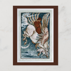 Bellerophon auf Pegasus Postkarte