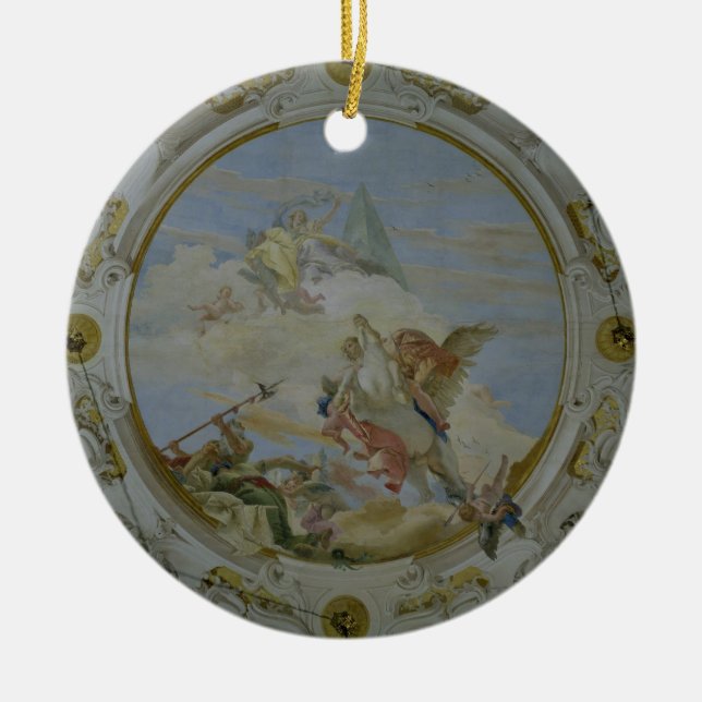Bellerophon, das Pegasus, c.1746-47 (Fresko, Keramikornament (Vorne)