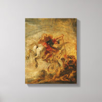 Bellerophon Riding Pegasus Kampf gegen die Chimera