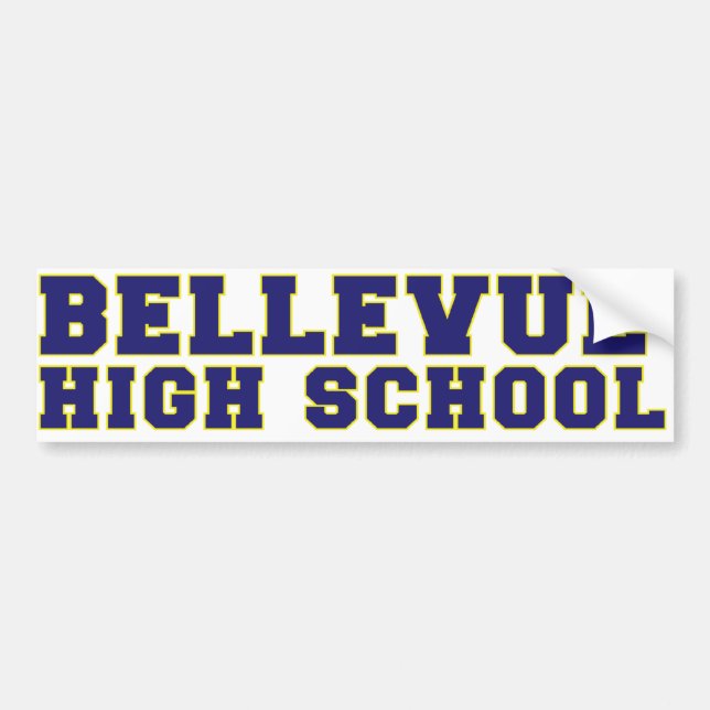Bellevue Highschool Autoaufkleber (Vorne)