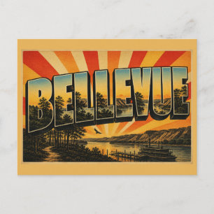 Bellevue Nebraska Forest River Loess Hills Kunst Postkarte