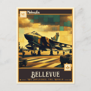 Bellevue, Nebraska VINTAG Postkarte