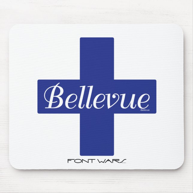 Bellevue, Schriftart Wars Mousepad (Vorne)