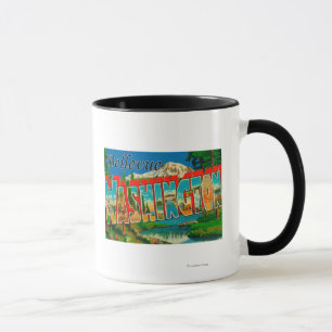 Bellevue, Washington - große Buchstabe-Szenen Tasse