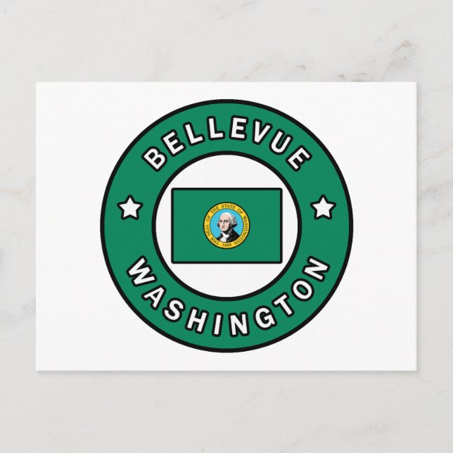 Bellevue Washington Postkarte (Vorderseite)