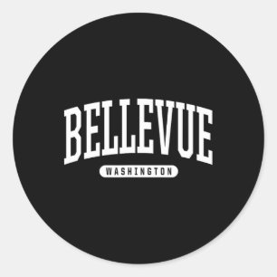 Bellevue Washington Urlaub College Style Wa Usa Runder Aufkleber