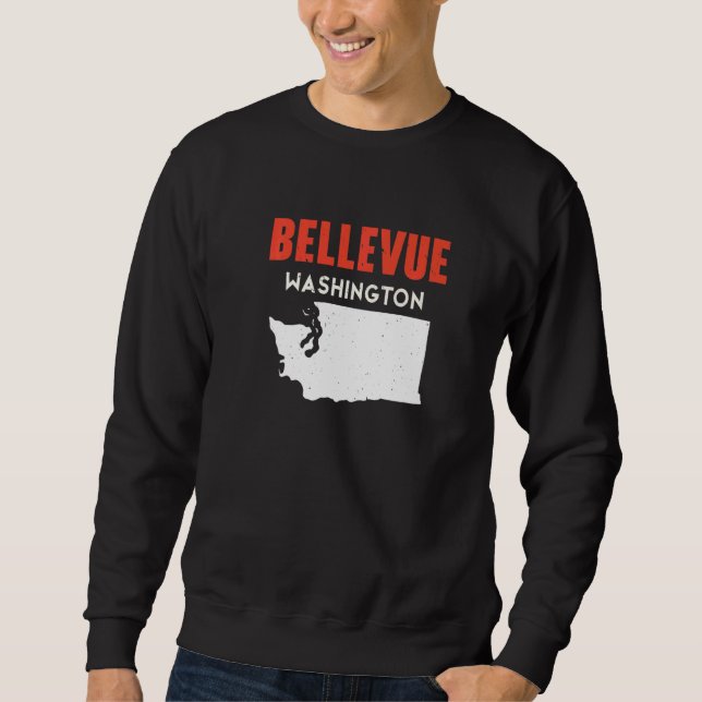 Bellevue Washington USA State America Travel Washi Sweatshirt (Vorderseite)