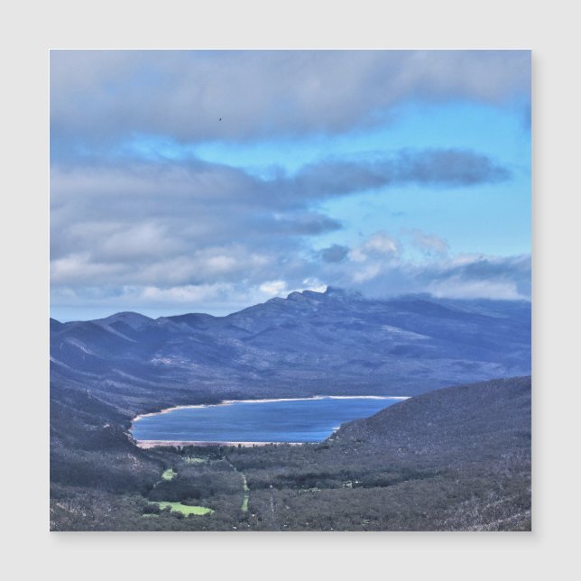 Bellfield-See von Boroka Aussichtsreiche Magnetkar Magnetkarte (Vorderseite)