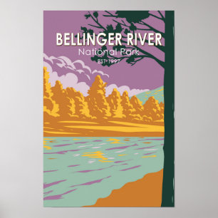 Bellinger River Nationalpark Australien Vintage Poster