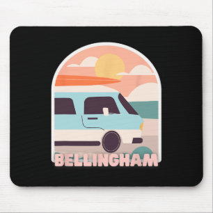 Bellingham Beach Retro Pastellfarben Sonne Und Sur Mousepad