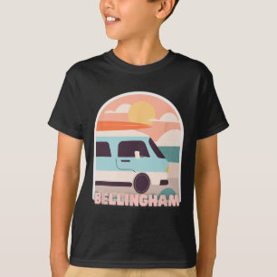 Bellingham Beach Retro Pastellfarben Sonne Und Sur T-Shirt