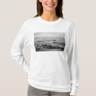 Bellingham, WA Dock-Ansicht der Bauholz-Schiffe T-Shirt