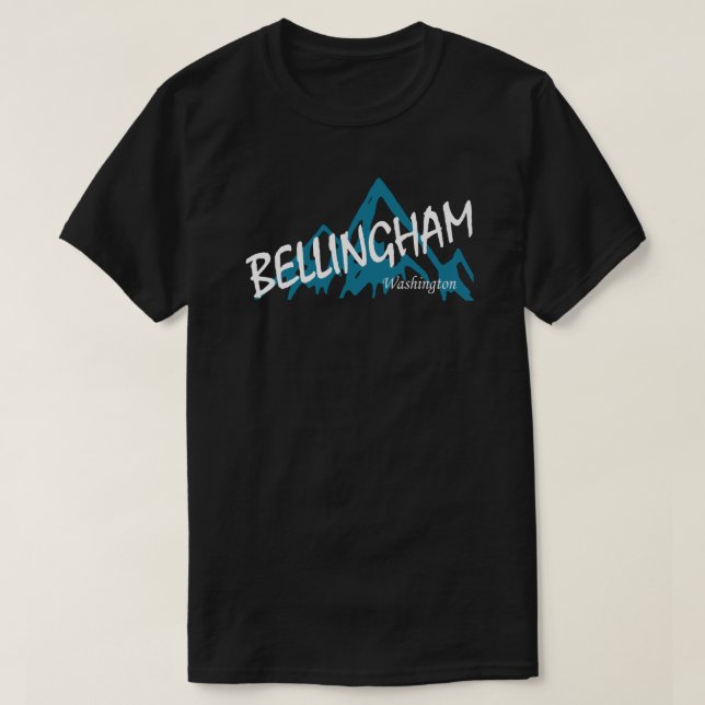 Bellingham Washington Berge T-Shirt (Design vorne)