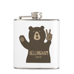 Bellingham Washington Friedensbär Flachmann