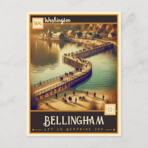 Bellingham, Washington  Vintag Postkarte