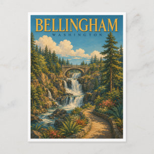 Bellingham Washington Whatcom Falls GeoSaga Postkarte