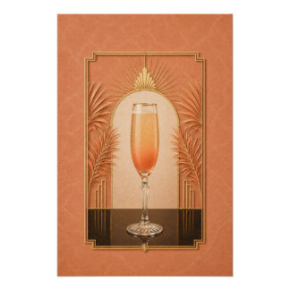 Bellini Art Deco Poster | Bar Kunst